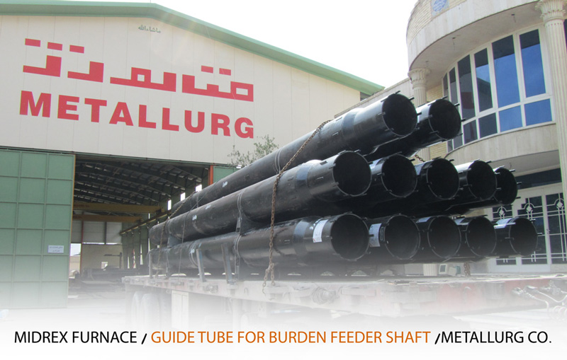	Guide tube for burden feeder shaft